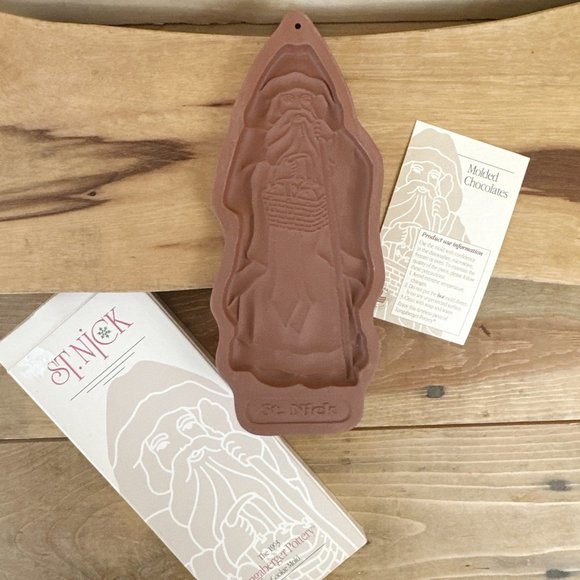Vintage Longaberger Pottery‎ St. Nick Chocolate Mold 1993 Christmas NIB - Picture 8 of 8